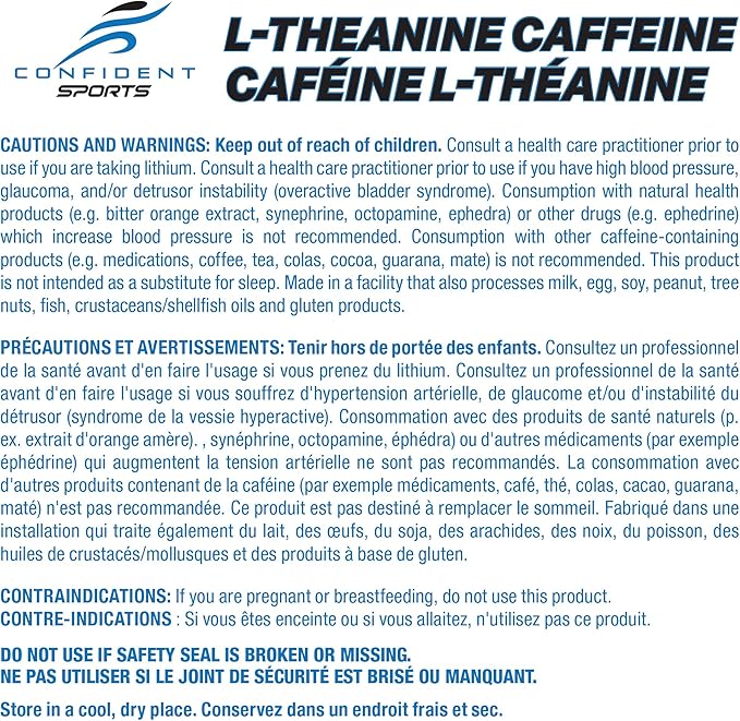 Confident Health Caffeine 100mg Theanine 100mg - Image 3