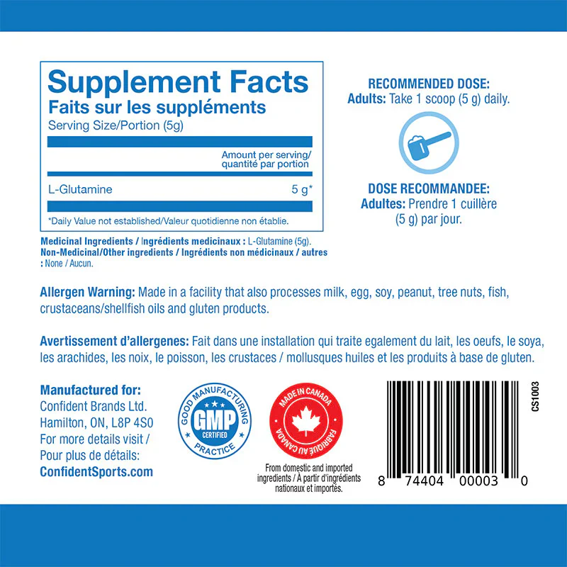 Confident Sports Glutamine 1100g - Image 3