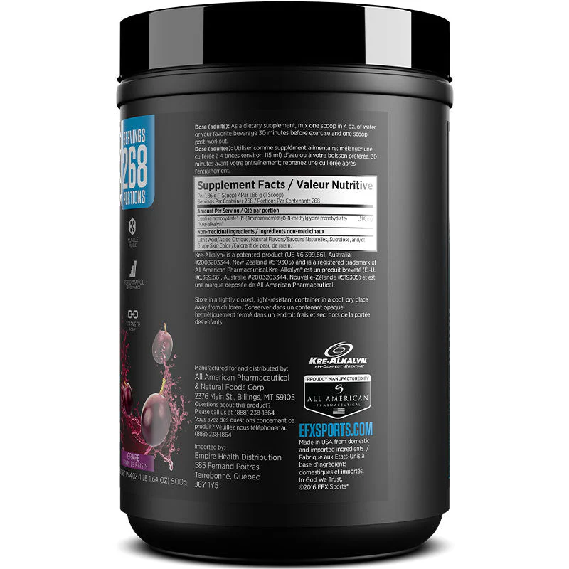 EFX Sports KreAlkalyn Powder 500g - Image 17