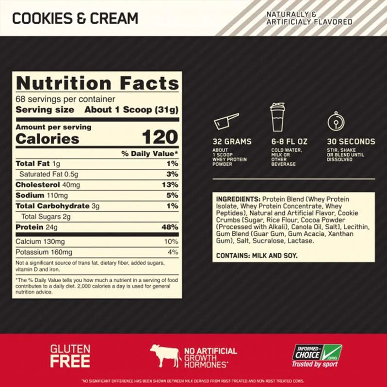 Optimum Nutrition 100% Gold Standard Whey 5lb - Image 13
