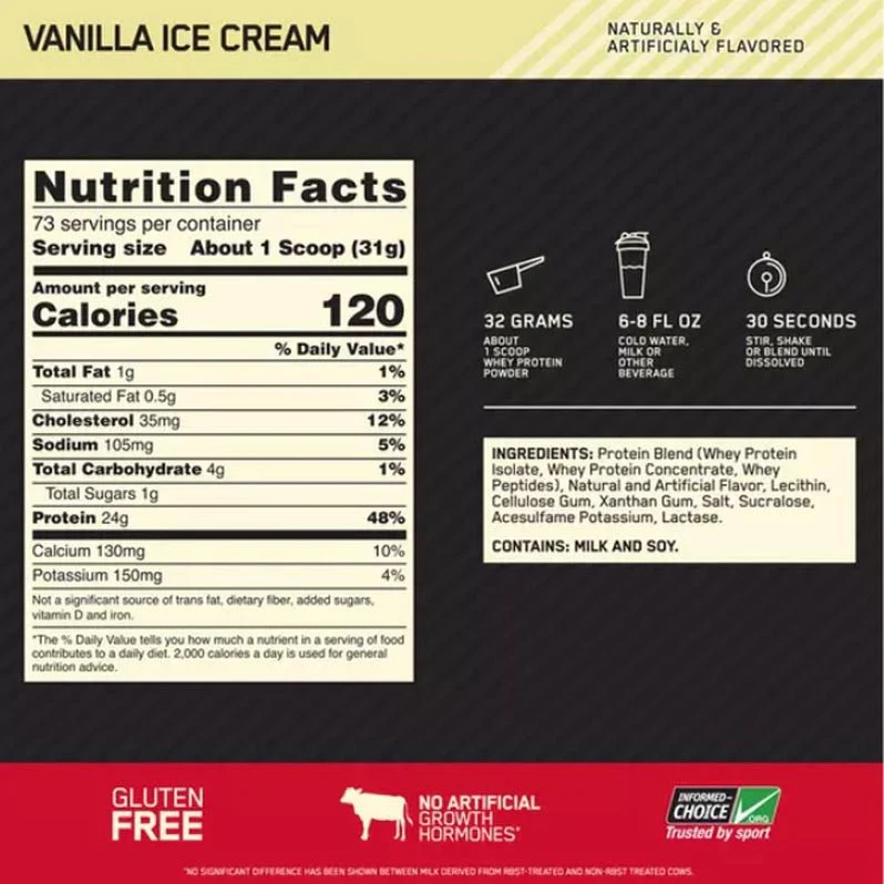 Optimum Nutrition 100% Gold Standard Whey 5lb - Image 8