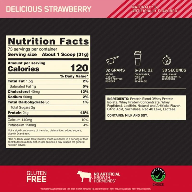 Optimum Nutrition 100% Gold Standard Whey 5lb - Image 9