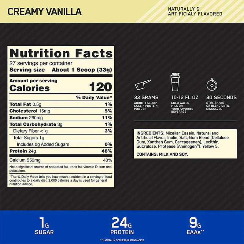 Optimum Nutrition Casein 4lb - Image 4